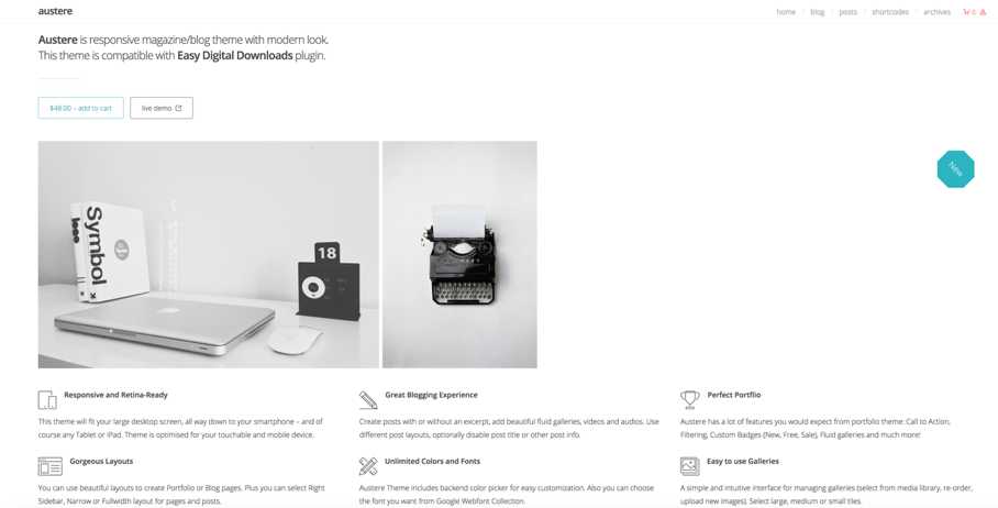 Austere EDD WordPress Theme