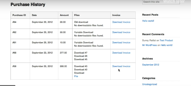 EDD PDF Invoices