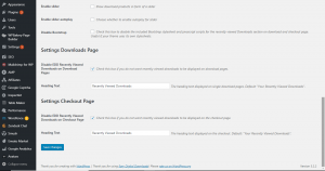EDD Recently Viewed Downloads - Downloads and Checkout Pages Settings