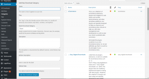 EDD Landing Page for Download Categories text fields