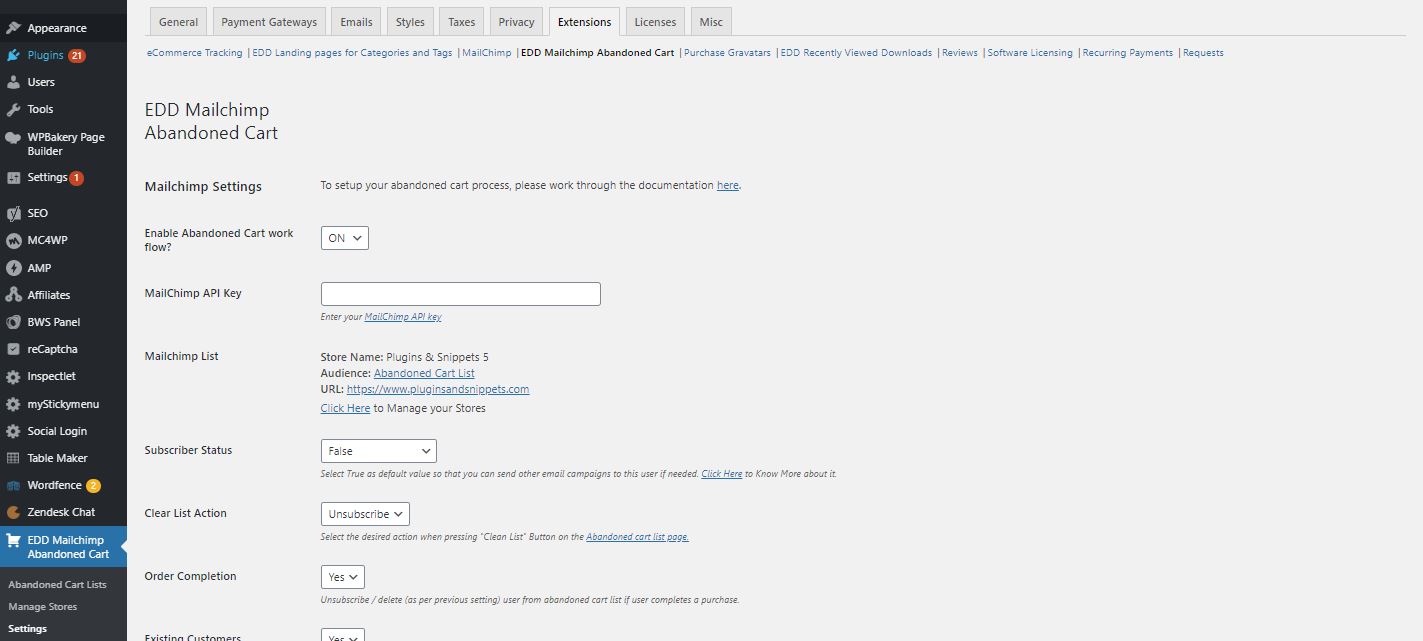 Settings Page Part 1