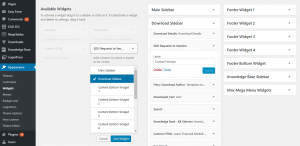 Add EDD Requests to Vendors Widgets to Sidebar