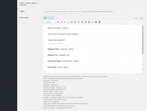 Email Template 3 - Vendor replies to Customer