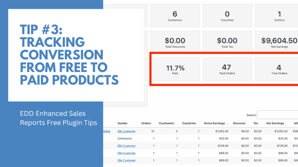 Tip #3: Tracking Conversion from Free to Paid Products 