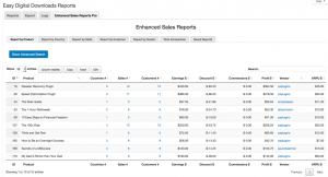 EDD Enhanced Sales Reports Pro Plugin Saving a Report