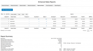 EDD Enhanced Sales Reports Pro Plugin Report by Vendor