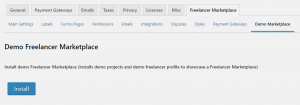 Freelancer Marketplace Plugin Demo Marketplace Install