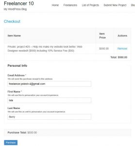 Freelancer Marketplace Plugin EDD Checkout Page