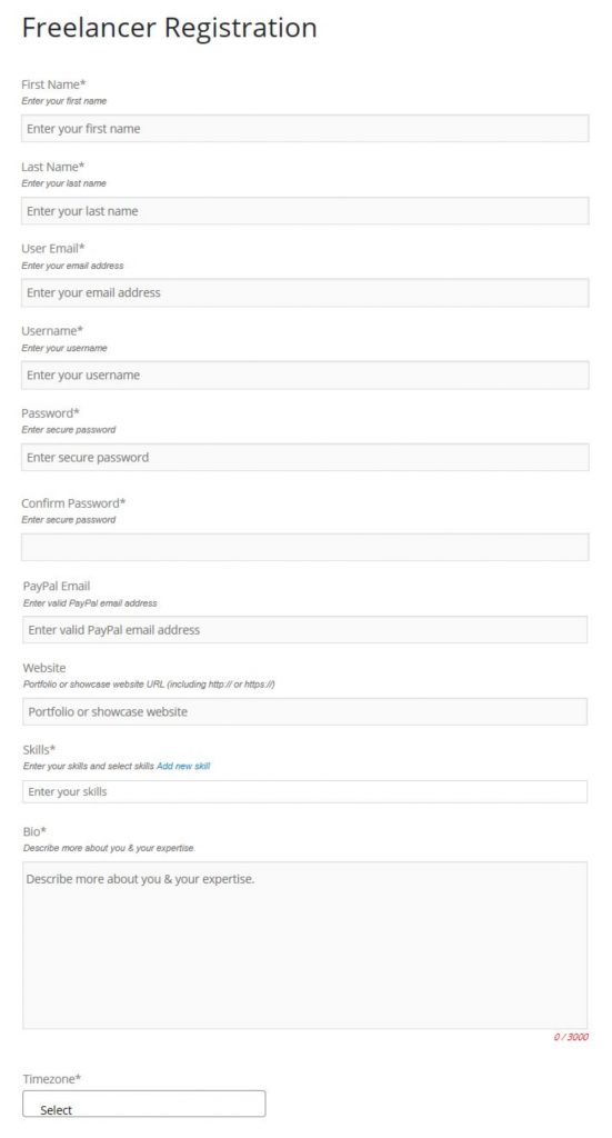 Freelancer Marketplace Plugin Freelancer Registration | Freelancer Marketplace Plugin Freelancer Registration