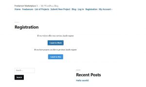 Freelancer Marketplace Plugin Registration Button