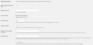 MailChimp Settings of the EDD Mailchimp Abandoned Cart WordPress Plugin