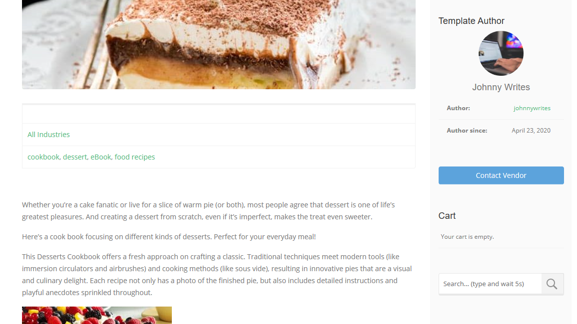 Product Page Contact button