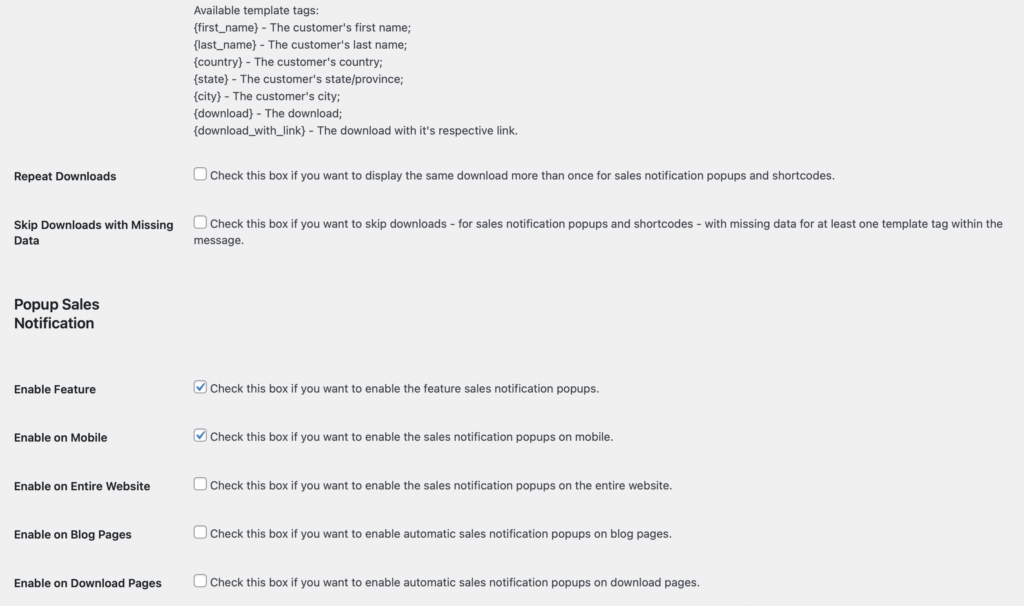 EDD Advanced Shortcodes Settings Page 5 |