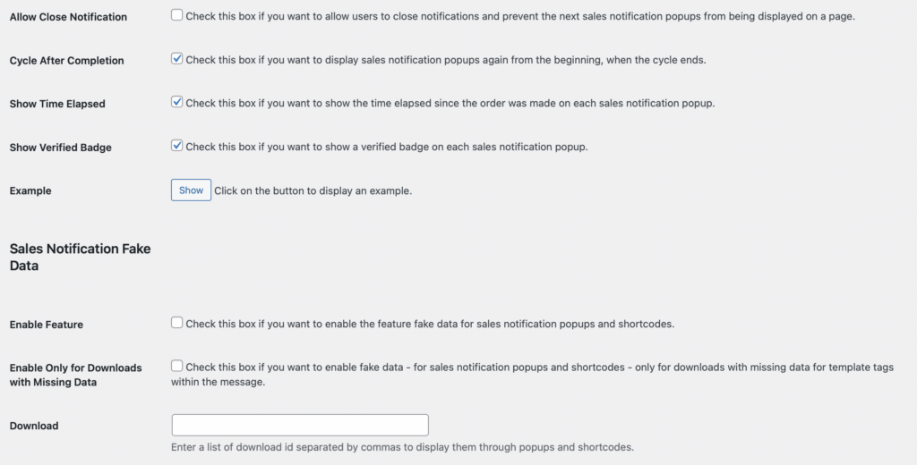 EDD Advanced Shortcodes Settings Page 3 |